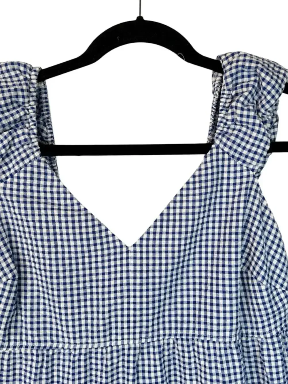 Old Navy Navy White Gingham Tiered Sundress Sleeveless Summer Dress Small